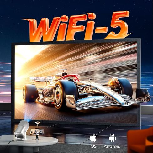 [FOCSOR Auto Focus & Auto keystone في الوقت الفعلي/في الوقت الفعلي ، عرض 1080 بكسل عرض هالوين مع WIFI 5G و Bluetooth ثنائية الاتجاه ، 270 درجة ، دوران ذكي حقيقي ، Proyector for Home Bed Room Outdoor Outdoor in Kuwait