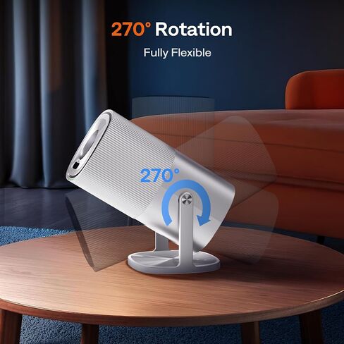 [FOCSOR Auto Focus & Auto keystone في الوقت الفعلي/في الوقت الفعلي ، عرض 1080 بكسل عرض هالوين مع WIFI 5G و Bluetooth ثنائية الاتجاه ، 270 درجة ، دوران ذكي حقيقي ، Proyector for Home Bed Room Outdoor Outdoor in Kuwait