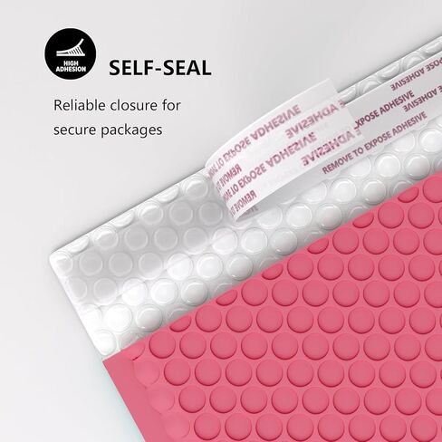 8.5 x 11 Inch Bubble Mailer 40 Pack, Waterproof Padded Envelopes with Strong Self-Seal Adhesive, Cushioning Shipping Bags with Bright Color for Small Business - Hot Pink in Saudi Arabia