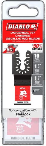 Diablo Amped Steel Demon Universal Fit Carbide Folding for Metal-1-1/4 "عرض القطع ، عمق القطع 1-1/2" ، 10 عبوة-Dou125cf10 in Saudi Arabia