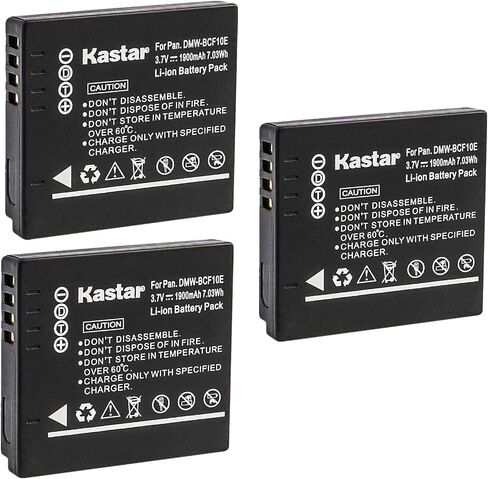 بطارية Kastar X3 لـ Panasonic DMW-BCF10 LUMIX DMC-TS2 DMC-TS3 DMC-TS4 DMC-F2 DMC-F3 DMC-FH1 DMC-FH3 DMC-FH25 DMC-FH-FH22 DMC-FS6 DMC-FS12 DMC-FS DMC-FT1 DMC-FP8 DMC-FX700 in Saudi Arabia