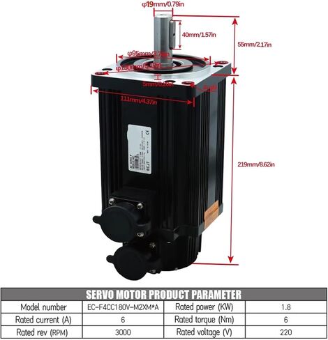 110SG M06030 220V 1.8KW 6NM 3000RPM NEMA42 AC Servo Motor Kit مع برنامج تشغيل XP200 DRIVER 2500LIN in Saudi Arabia