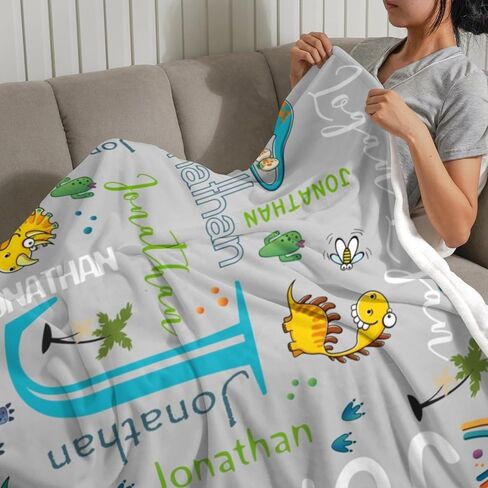 YesCustom مخصصة ديناصور الصوف رمي بطانية للأطفال بويز فتيات الطفل طفل الأطفال طفل الأطفال للسرير بطانية مخصصة للاستحمام هدية عيد ميلاد in Kuwait