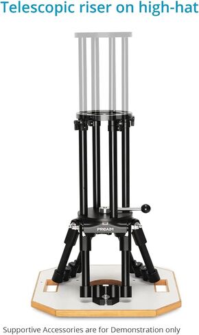 Proaim Mitchell 9 "ارتفاع الكاميرا Riser for Dollies و Mitchell Mount Gear. يأتي مع آلية قفل سريع. حمولة تصل إلى 185 كجم / 408 رطل. in Saudi Arabia
