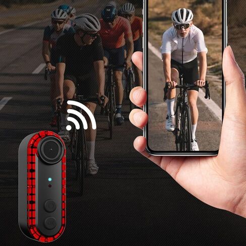 Bike Camera, 1080P 150° Wide Angle Night Recording Safe Cycling, APP for Real time Monitoring in Kuwait
