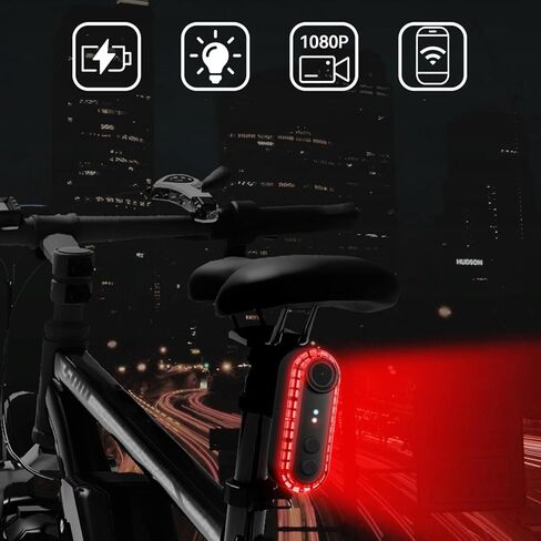 Bike Camera, 1080P 150° Wide Angle Night Recording Safe Cycling, APP for Real time Monitoring in Kuwait