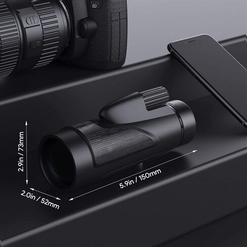 Waterproof Monocular Telescope for Adults - 12 * 50 Binoculars with Smartphone Adapter and Tripod for Bird Watching and Outdoor Adventures in Saudi Arabia