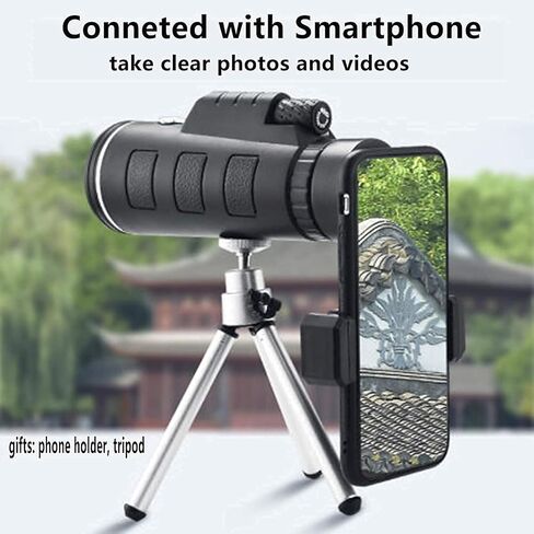 Super Teapto Zoom Monocular Telescope مقاومة للماء رؤية ليلية مقاومة للضباب أحادي اللون مع حامل الهواتف الذكية وترايبود مثالي لمشاهدة تسلق الجبال المشي لمسافات طويلة in Kuwait