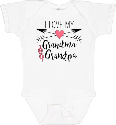 inktastic I Love My Grandma and Grandpa Heart and Arrows Baby Bodysuit in Saudi Arabia