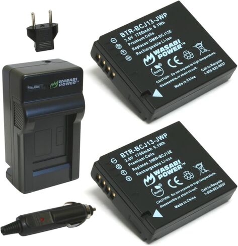 Wasabi Power Battery (2-Pack) and Charger for Leica BP-DC10, BP-DC10-E, BP-DC10-U and Leica D-Lux 5, D-Lux 6, D-Lux 6 G-Star in Saudi Arabia