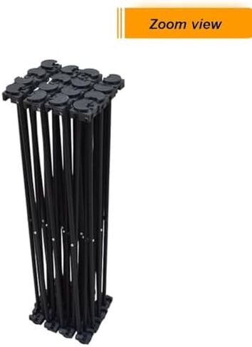 Portable Backdrop Booth Frame Frame Tension Fraph Prope Display عرض لافتة مع حقيبة حمل للحفل الصوتي وحفلة عيد الميلاد والمعرض (حامل فقط) (اللون: أسود ، الحجم: 7.5 × 7.5 ') in Kuwait