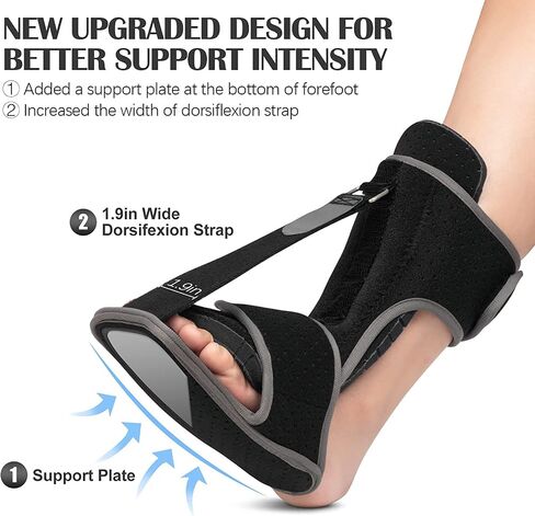 Plantar Fasciitis Night Splint: WXY Foot Brace with Support Plate | Dorsal Night Splint for Plantar Fasciitis Women Men | Plantar Fasciitis Relief Achilles Tendonitis Foot Drop Heel Pain Black-Blue in Saudi Arabia