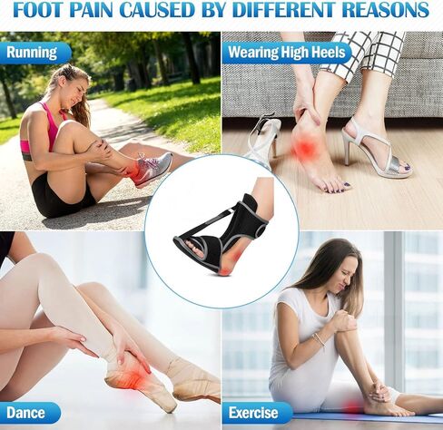 Plantar Fasciitis Night Splint: WXY Foot Brace with Support Plate | Dorsal Night Splint for Plantar Fasciitis Women Men | Plantar Fasciitis Relief Achilles Tendonitis Foot Drop Heel Pain Black-Blue in Saudi Arabia