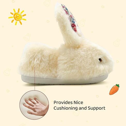 Toddler Slippers Boy and Girl Bunny Slippers Plush Cute Non-Slip Warm Winter Shoes, Suitable for indoor and outdoor Kids Slippers in Kuwait