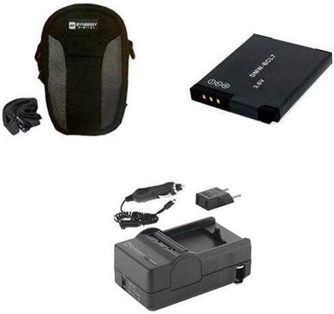 Accessory Kit Compatible with Synergy Digital, Works with Panasonic Lumix DMC-SZ3 Digital Camera includes: SDC-22 Case, SDM-1567 Charger, SDDMWBCL7 Battery in Saudi Arabia