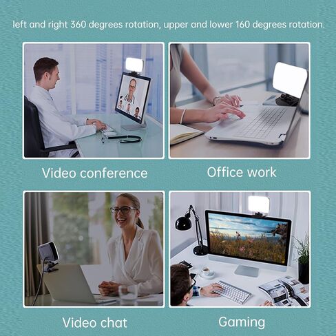 Pilipane Webcam Light USB 3 Colors Light 10 أوضاع تعتيم مرنة مرنة ميني فيديو مصغر للاطلاع على الكمبيوتر المحمول مؤتمر تعليم الفيديو البث المباشر in Saudi Arabia