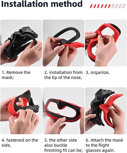 Silicone Eye Pad for DJI AVATA Goggles 2 Flight Glasses Cover Sweat-Proof Non-Slip Washable Face Padding Camera Drone Accessories (Not for DJI Goggles Integra) (Black) in Saudi Arabia