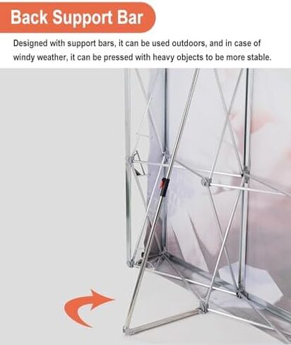 منبثقة معرض Backdrop Backdrop Stand Trade Show ، Fortable X Frame Banner Stand ، موقف خلفية الإعلان لحفل الزفاف ، الأحداث (الحجم: 2.3 م (7.5 قدم) ل) in Kuwait