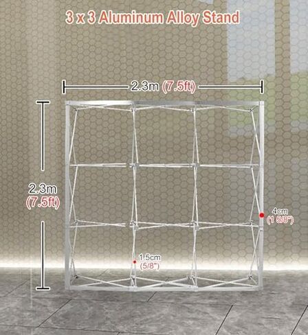 منبثقة معرض Backdrop Backdrop Stand Trade Show ، Fortable X Frame Banner Stand ، موقف خلفية الإعلان لحفل الزفاف ، الأحداث (الحجم: 2.3 م (7.5 قدم) ل) in Kuwait
