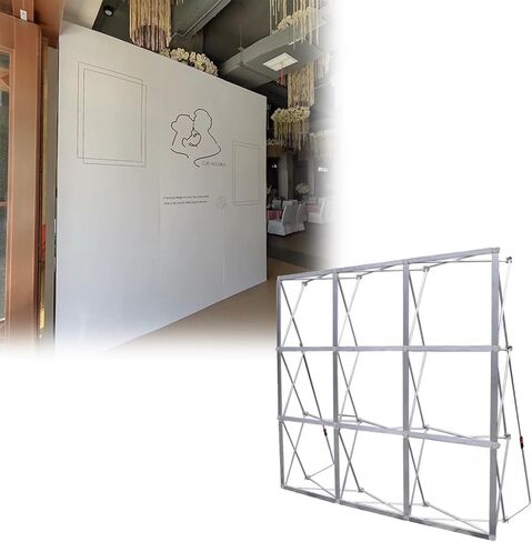 منبثقة معرض Backdrop Backdrop Stand Trade Show ، Fortable X Frame Banner Stand ، موقف خلفية الإعلان لحفل الزفاف ، الأحداث (الحجم: 2.3 م (7.5 قدم) ل) in Kuwait