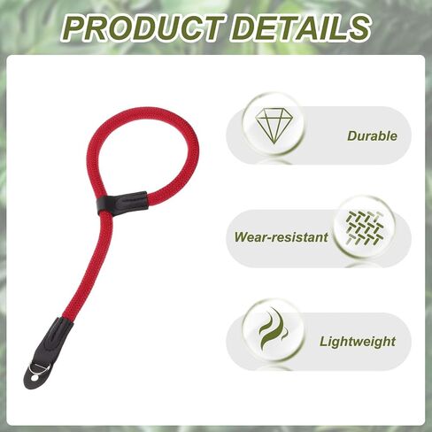 PATIKIL Camera Strap, Nylon Climbing Rope Camera Wrist Strap Digital Camera Hand Strap for Nikon Video Camcorder Monocular Photographers, Red in Saudi Arabia