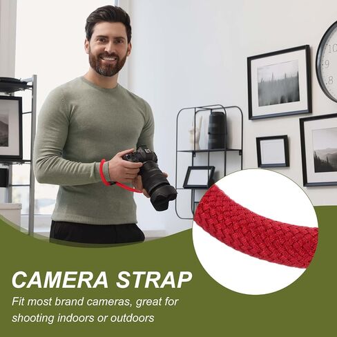 PATIKIL Camera Strap, Nylon Climbing Rope Camera Wrist Strap Digital Camera Hand Strap for Nikon Video Camcorder Monocular Photographers, Red in Saudi Arabia