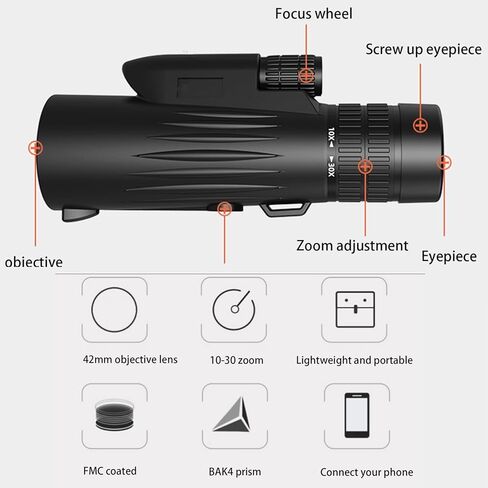 تلسكوب أحادي ، عالي في الهواء الطلق أحادي الباندا 12x198 Highdefinition Lowllight Light Vision أحادي العين in Saudi Arabia