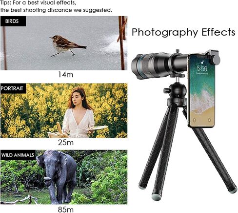 ترايبود ترايبود وحقيبة تخزين لمشاهدة الطيور // التخييم 60X تكبير التكبير أحادي الصب in Kuwait