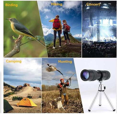 4K 1 - -300x40mm محمولة في الهواء الطلق Super Teapto Zoom Telescope Telescope High Power HD Lightweight Telescope Lens Prism مع ترايبود ومقطع in Kuwait