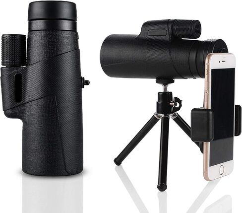 Monocular Telescope, Newest Waterproof 12 X 50 Monocular High Power Prism Monocular Scope with Smartphone Adapter Tripod for Adult Bird Watching Outdoor Travel Seeing in Saudi Arabia