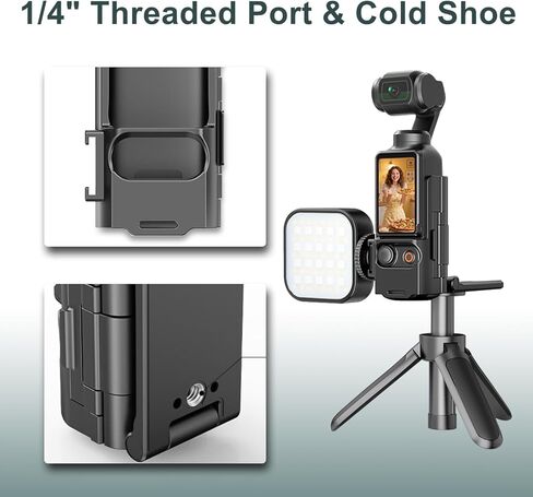 حامل مغناطيسي لـ DJI Osmo Pocket 3 ، وقبلة MATT CAR DJI مع 1/4 بوصة وحذاء بارد ، و OSMO Pocket 3 Accessories Adapter ، 180 ° مقبض مغناطيسي قابل للتعديل in Kuwait