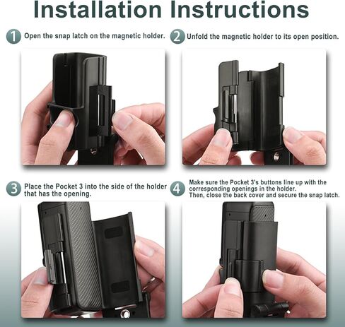 حامل مغناطيسي لـ DJI Osmo Pocket 3 ، وقبلة MATT CAR DJI مع 1/4 بوصة وحذاء بارد ، و OSMO Pocket 3 Accessories Adapter ، 180 ° مقبض مغناطيسي قابل للتعديل in Kuwait