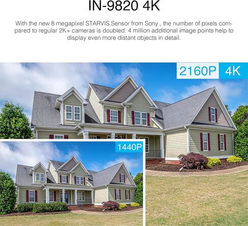 في 9820 4K كاميرا أمان خارجية سوداء ، LAN/WI-FI/POE ، PTZ 5X ZOOM ، اكتشاف AI ، فيديو آمن HomeKit ، الصوت ثنائي الاتجاه ، الرؤية الليلية ، PIR ، MQTT ، WPA3 ، NDAA/TAA in Kuwait