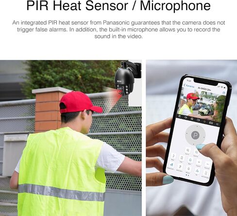 في 9820 4K كاميرا أمان خارجية سوداء ، LAN/WI-FI/POE ، PTZ 5X ZOOM ، اكتشاف AI ، فيديو آمن HomeKit ، الصوت ثنائي الاتجاه ، الرؤية الليلية ، PIR ، MQTT ، WPA3 ، NDAA/TAA in Kuwait