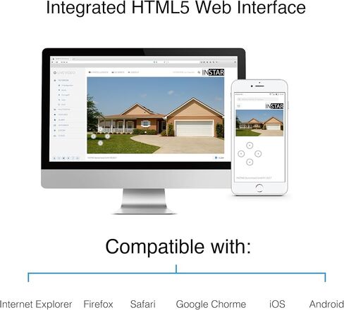 في 9820 4K كاميرا أمان خارجية سوداء ، LAN/WI-FI/POE ، PTZ 5X ZOOM ، اكتشاف AI ، فيديو آمن HomeKit ، الصوت ثنائي الاتجاه ، الرؤية الليلية ، PIR ، MQTT ، WPA3 ، NDAA/TAA in Kuwait