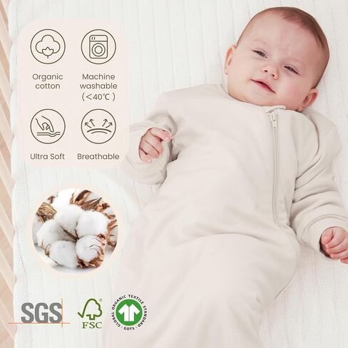 Unisex Sleeping Bag for Babies and Toddlers 3.5 Tog Sleep Sack, Baby Sleep Sack, One piece with sleeves, Gifts for Baby in Kuwait