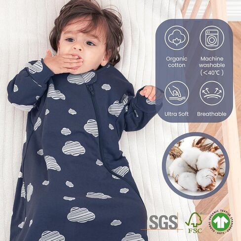 Unisex Sleeping Bag for Babies and Toddlers 3.5 Tog Sleep Sack, Baby Sleep Sack, One piece with sleeves, Gifts for Baby in Kuwait