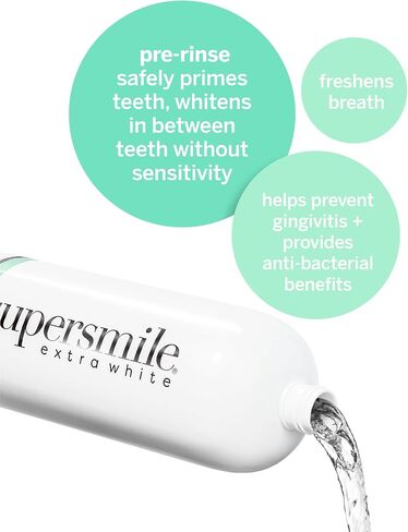 Supersmile Extra Whitening Pre-Rinse - Clinically Formulated Pre-Brush Dental Mouthwash, 16 Fl. Oz (1-Bottle) in Saudi Arabia