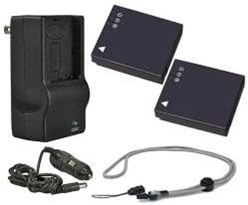 Leica D-Lux 4 بطاريات عالية السعة (وحدتان) + AC/DC شاحن السفر + Krusell Multidapt Neck Strap (Black Finish) in Saudi Arabia