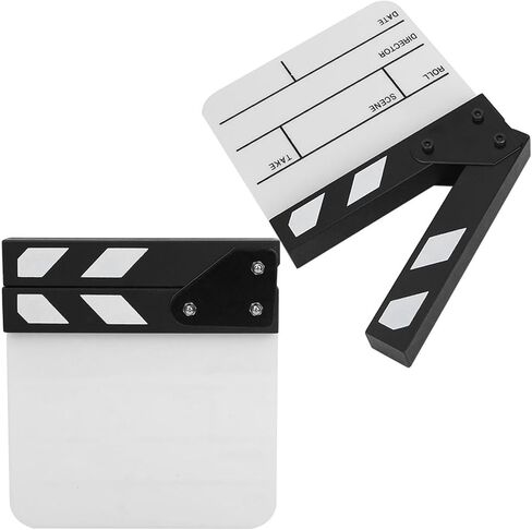 لوحة عمل تلفزيونية مرنة clapboard for backgroundcosplay ، Mini Acrylic Director Cut Prop with Pen (Black and White Whiteboard Pav1bwe3s) in Saudi Arabia