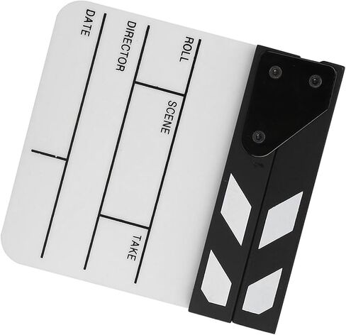لوحة عمل تلفزيونية مرنة clapboard for backgroundcosplay ، Mini Acrylic Director Cut Prop with Pen (Black and White Whiteboard Pav1bwe3s) in Saudi Arabia