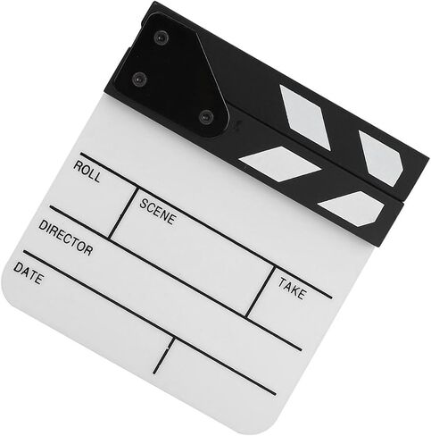 لوحة عمل تلفزيونية مرنة clapboard for backgroundcosplay ، Mini Acrylic Director Cut Prop with Pen (Black and White Whiteboard Pav1bwe3s) in Saudi Arabia