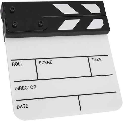 لوحة عمل تلفزيونية مرنة clapboard for backgroundcosplay ، Mini Acrylic Director Cut Prop with Pen (Black and White Whiteboard Pav1bwe3s) in Saudi Arabia