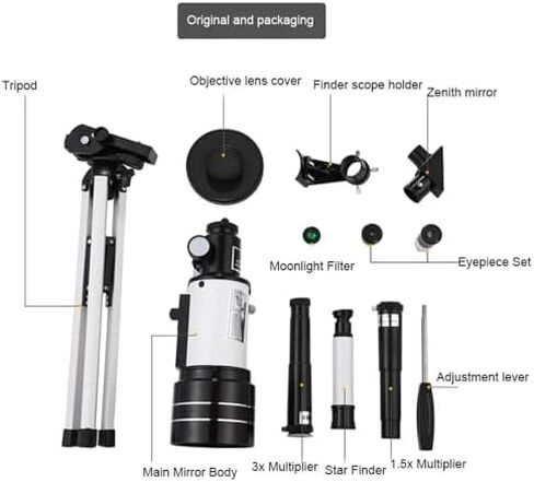 Telescope Astronomical Telescope, Adults 70mm Aperture Portable Astronomical Refractor Hd Telescopes Monocular,with Tripod,with Phone Mount and 90°Mirror, for Astronomy in Saudi Arabia