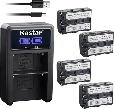 Kastar NP-FM50/FM55LED2 USB Battery Charger Compatible with Sony NP-FM30 NP-FM50 NP-FM55H NP-QM50 NP-QM51 NP-FM70 NP-FM71 NP-QM71 NP-QM71D NP-FM90 NP-FM91 NP-QM91 NP-QM91D Battery in Saudi Arabia