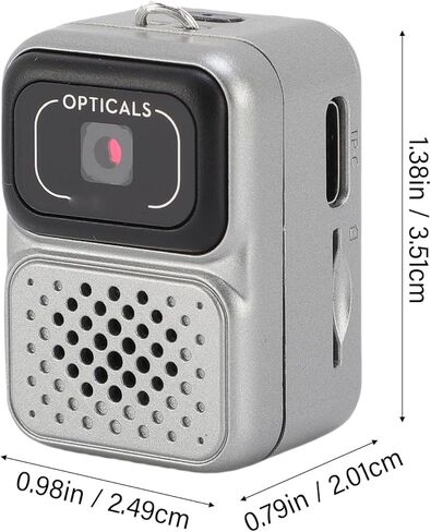 Gugxiom Mini Keychain Camera ، 1080p 2mp كاميرا رقمية صغيرة ، مسجل فيديو صغير ، مع بطاقة SD 64 جيجابايت ، لتسجيل دراسة السفر (رمادي) in Kuwait