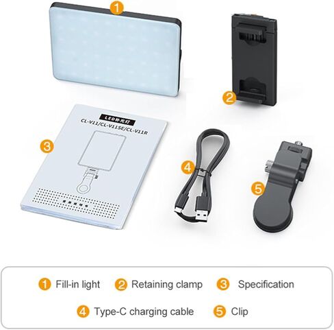 LED LED المحمول Yoidesu ، LAMD LAMD ، 24 ، بطارية قابلة لإعادة الشحن ، متوافقة مع مثبتات ، ترايبود ، للبث المباشر ، إنتاج الفيديو (RGB مع شاشة LCD) in Kuwait