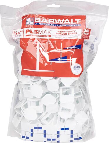 BARWALT PLS MAX 1/16 Inch Tile Leveling System, Tile Spacer Bases, 200 Pack, HDWTLS15 in Kuwait