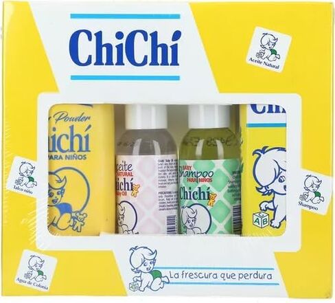 e de b chichi kit (طفل كولونيا 8oz + مسحوق الطفل 8oz + زيت الطفل 4oz + شامبو الطفل 4oz) in Saudi Arabia