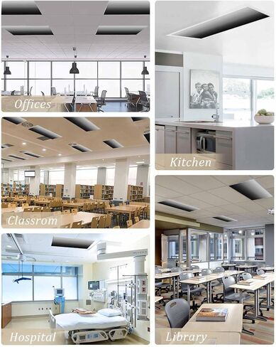 Fluorescent Light Covers for Ceiling Lights 3 Pack, Turquoise Ombre Magnetic Classroom Light Covers 4x2 Feet, Farmhouse Gradient Modern Abstract Art Fluorescent Ceiling Filters for Office Home Decor in Kuwait